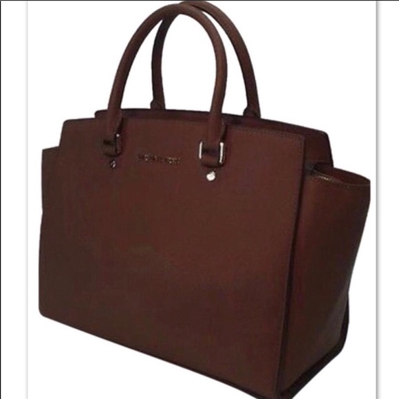 MICHAEL KORS SELMA BROWN LARGE ZIP TOTE - Picture 3 of 8